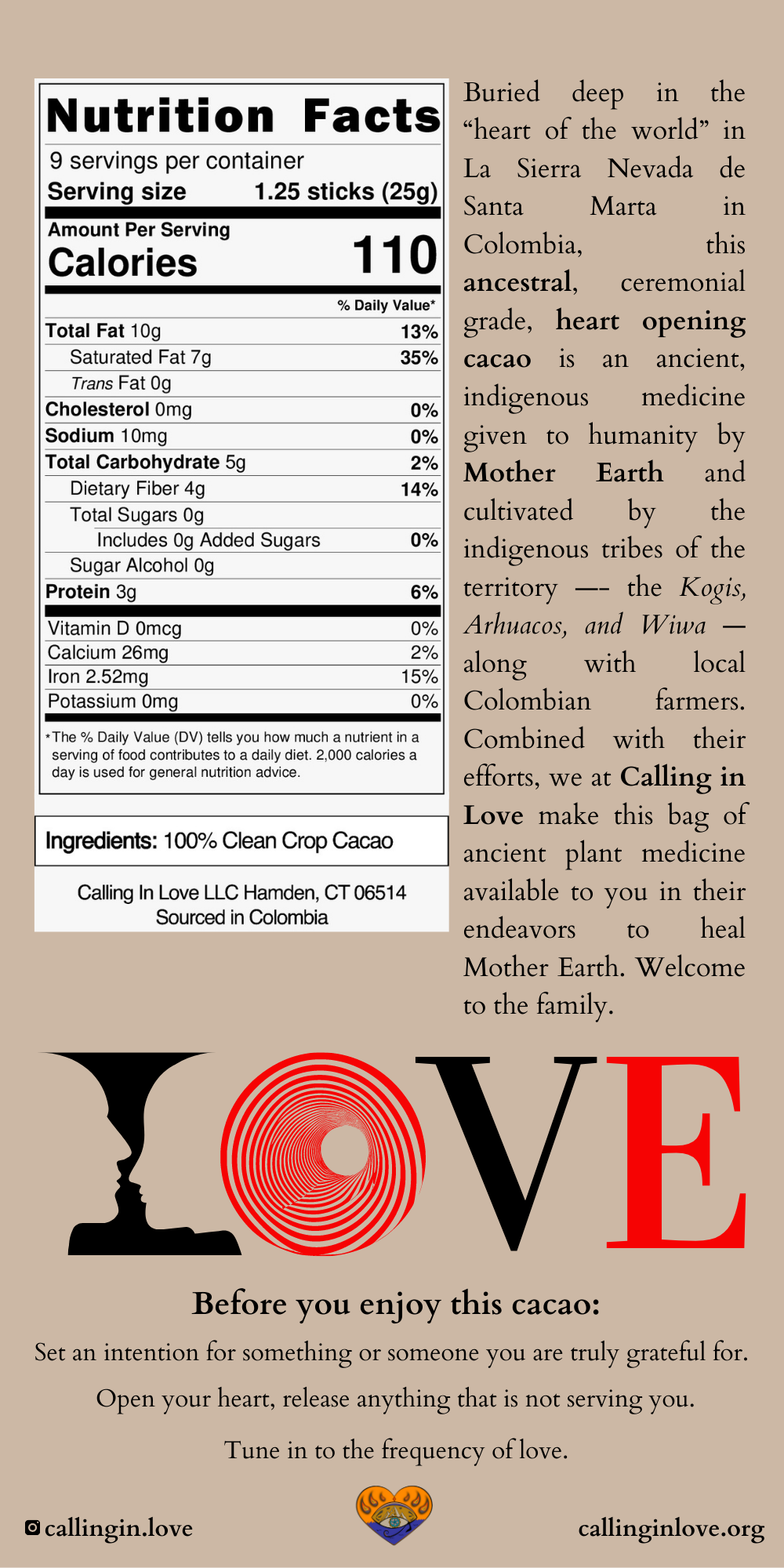 100% Ceremonial Grade Cacao Sticks